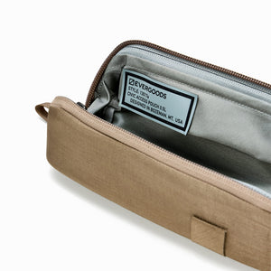 CIVIC Access Pouch 0.5L in Fossil Brown - open tabletop desk caddy