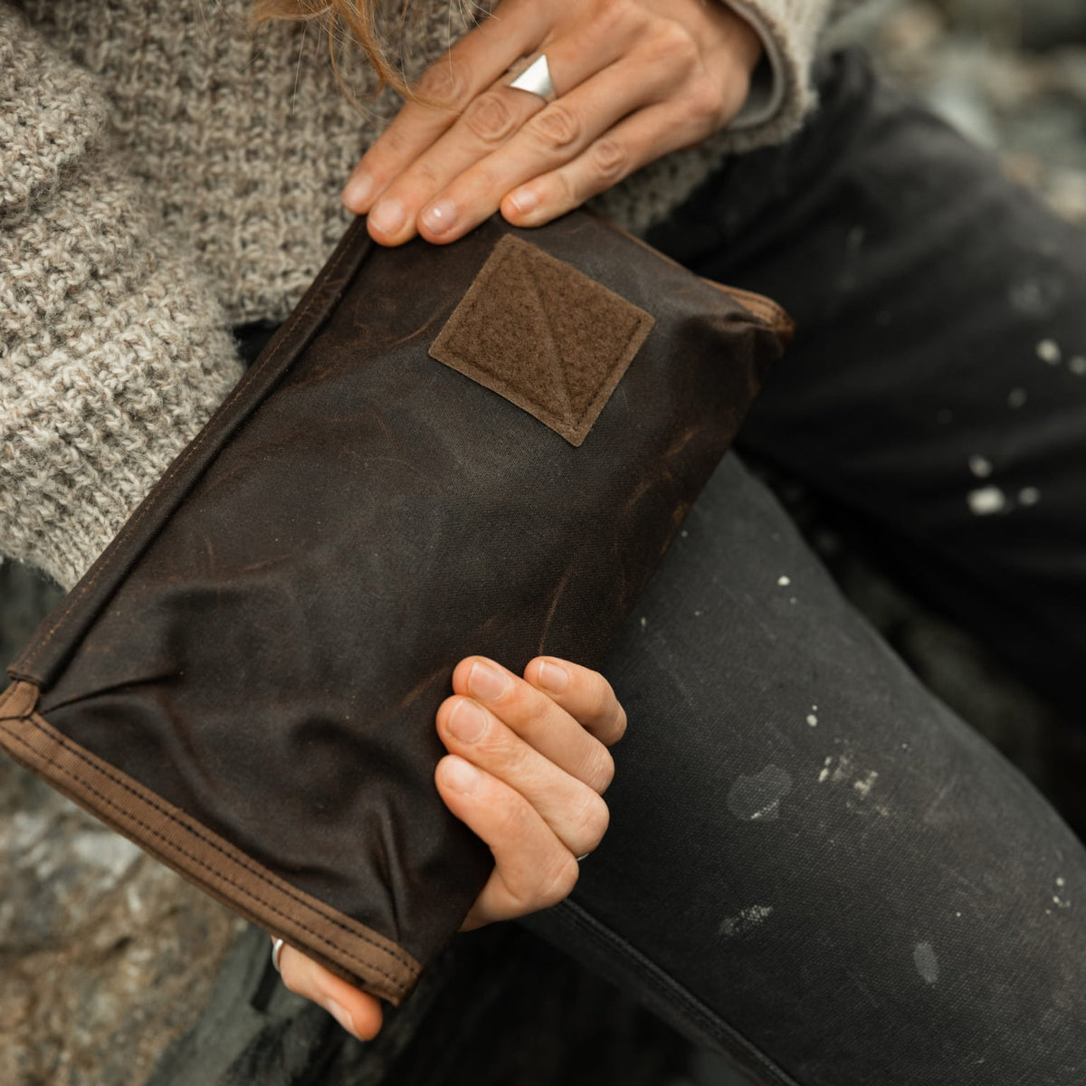 CIVIC Access Pouch 1L Waxed Canvas Patch