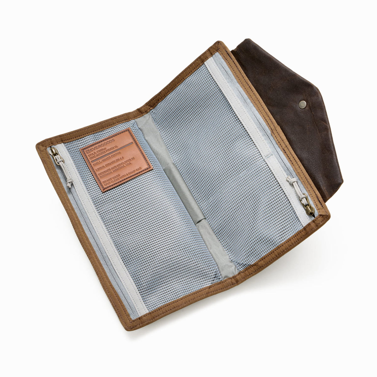 CIVIC Access Pouch 1L Waxed Canvas Open