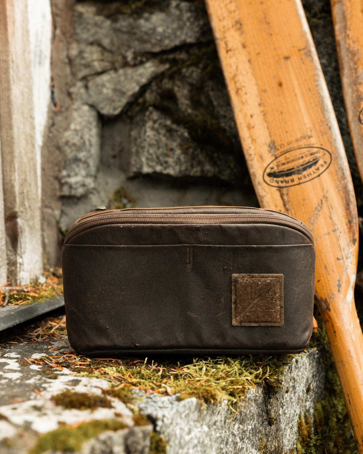 CIVIC Access Pouch 2L Waxed Canvas Tan Tough Material