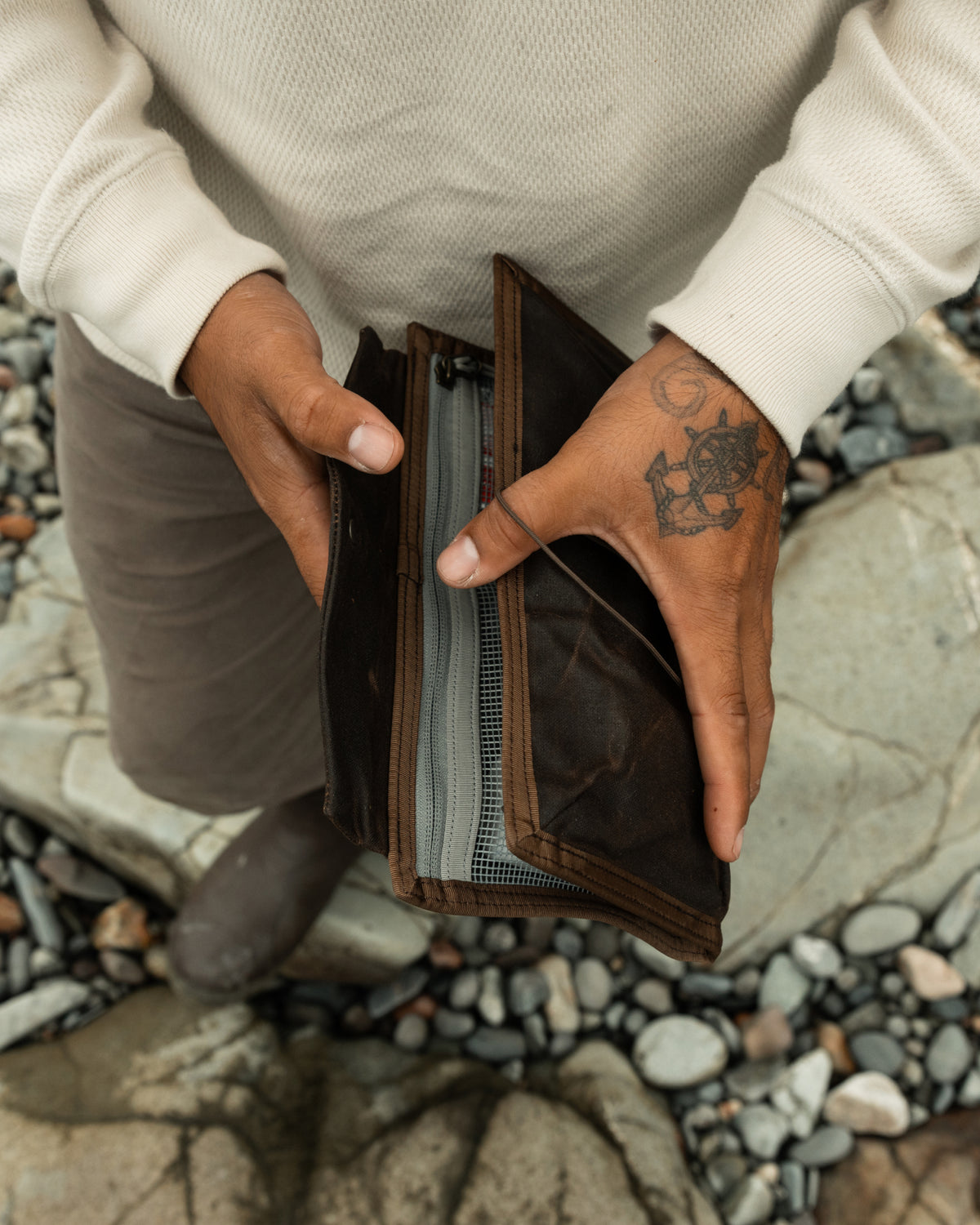 CIVIC Access Pouch 1L Waxed Canvas Organized