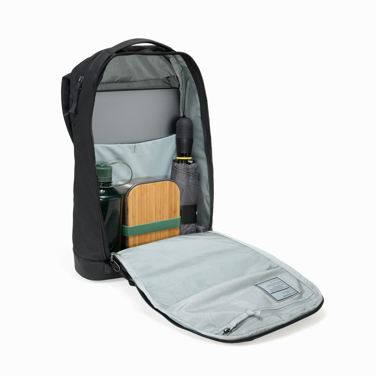 CIVIC Bookbag 22L CB22 in Solution Dyed Black - Panel Loading