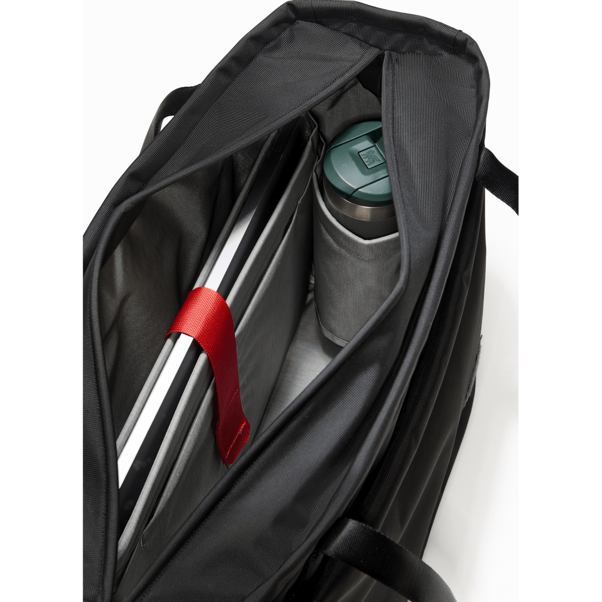 CIVIC Daily Tote 24L in Solution Dyed Black - CDT24 - laptop sleeve and collapsible water bottle pockets CIVIC Daily Tote 24L in Solution Dyed Black - CDT24 - laptop sleeve and collapsible water bottle pockets [13024a-SBK