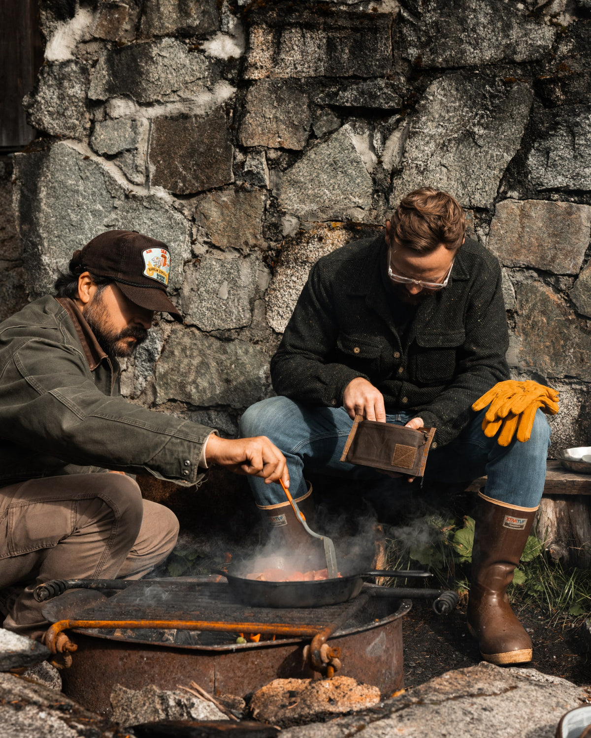 CIVIC Flat Pouch - Waxed Canvas Cooking at Fire