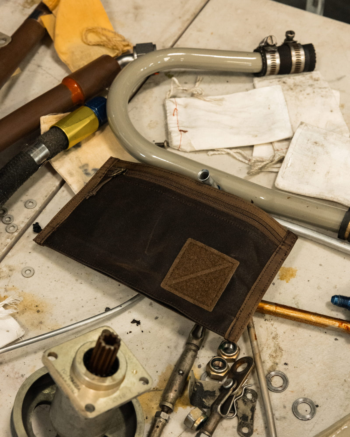 CIVIC Flat Pouch - Waxed Canvas Durable Material