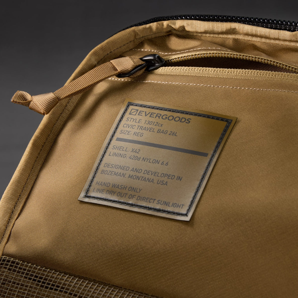 CIVIC Travel Bag 26L - X-Pac - Black and Coyote Brown - Style Label CIVIC Travel Bag 26L - X-Pac - Black and Coyote Brown - Style Label [13012cx-BXC