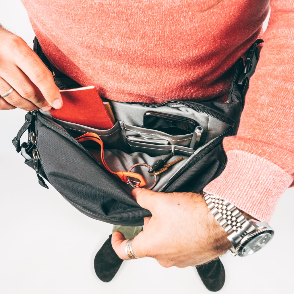 MOUNTAIN HIP PACK 3.5L MHP3.5 BLACK DROP IN POCKETS MOUNTAIN HIP PACK 3.5L MHP3.5 BLACK DROP IN POCKETS [11003a-SBK