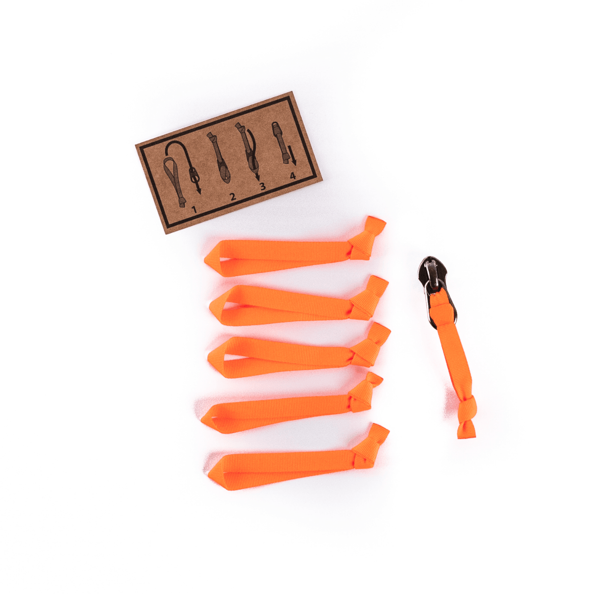 EVERGOODS Hot Orange Webbing Zipper Pullers EVERGOODS Hot Orange Webbing Zipper Pullers [19004a-HTO