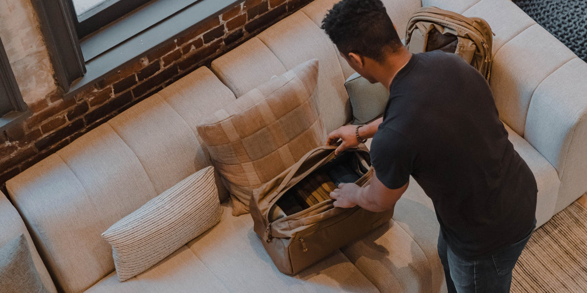 behind the brief transit duffel 35L