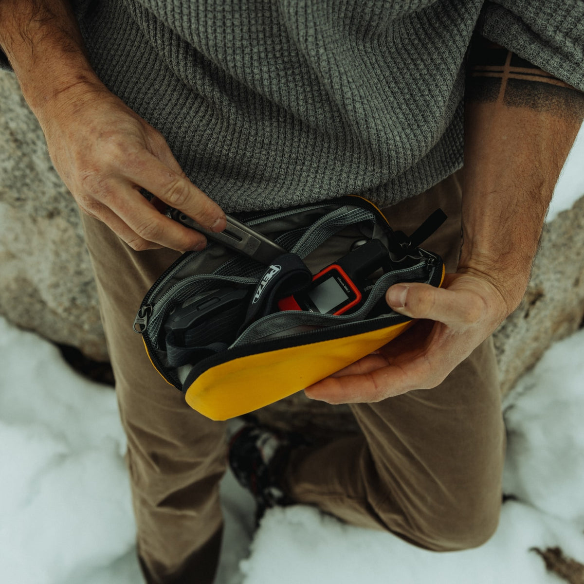 CIVIC Access Pouch 0.5L in Expedition Yellow - CAP0.5 - open access [13017a-EXY]