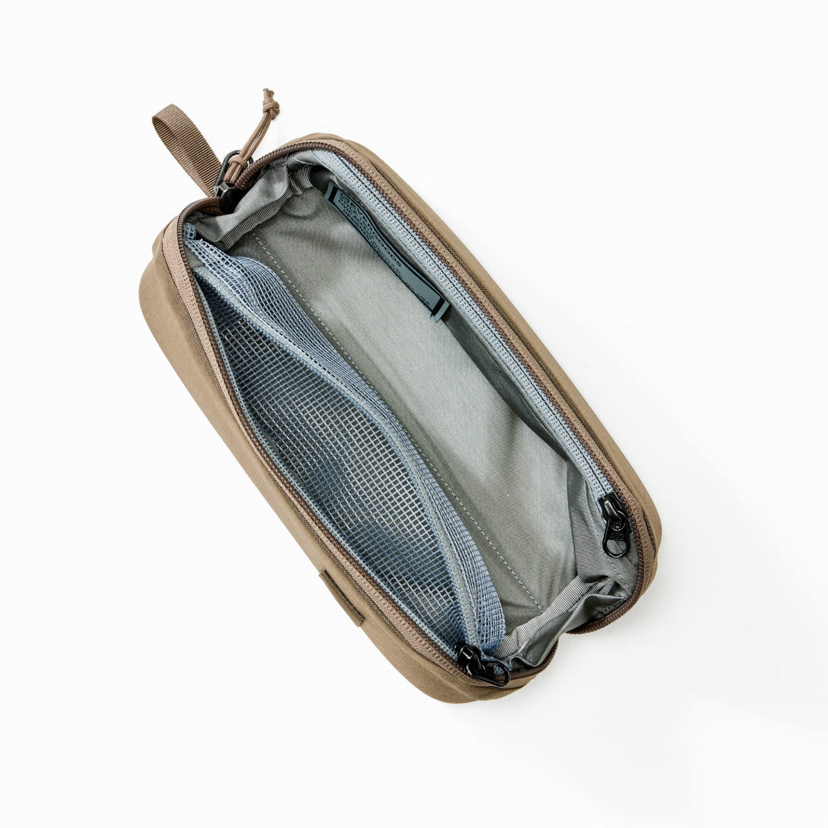 CIVIC Access Pouch 0.5L in Fossil Brown - open [13017a-FBN]