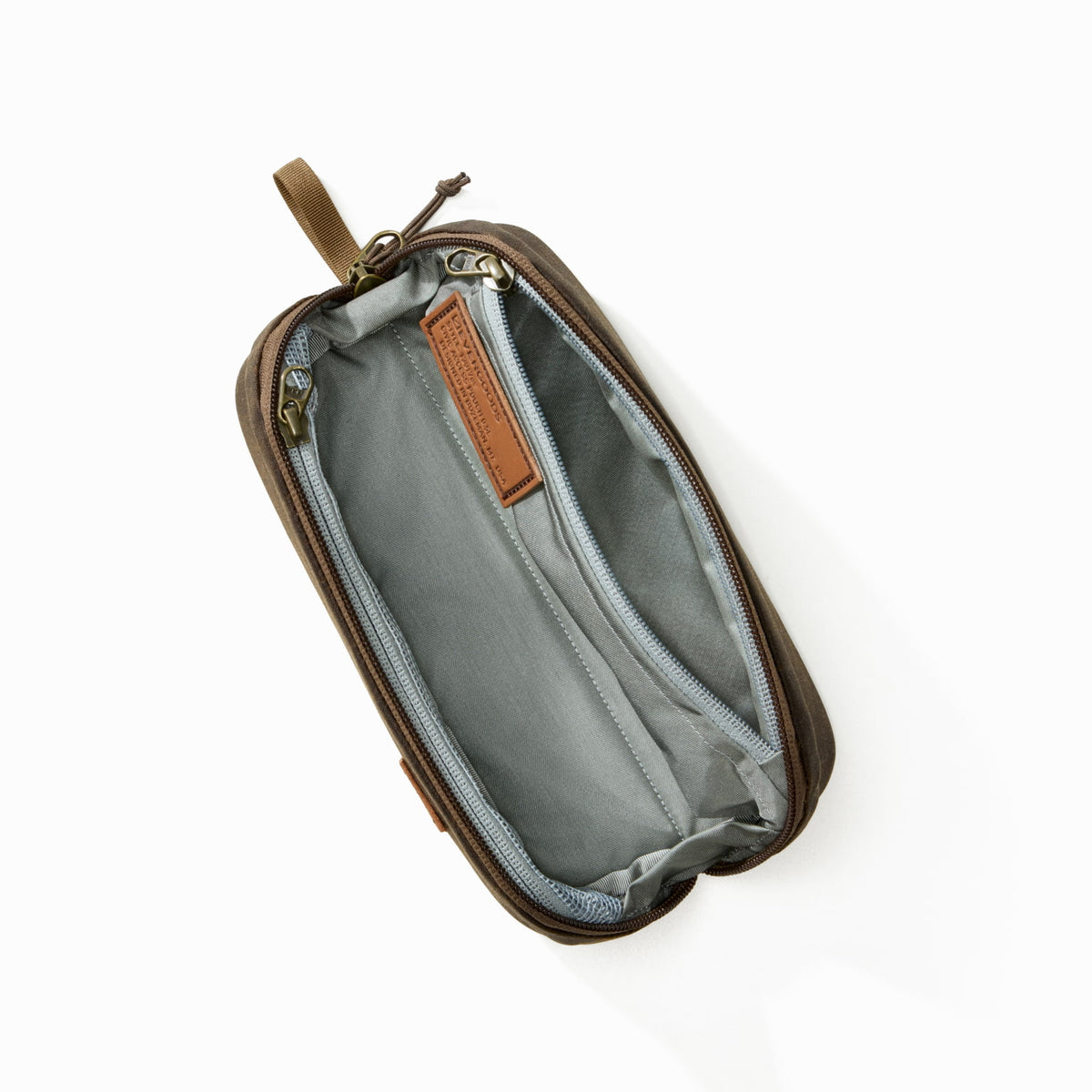 CIVIC Access Pouch 0.5L Waxed Canvas Tan Open Security Pocket
