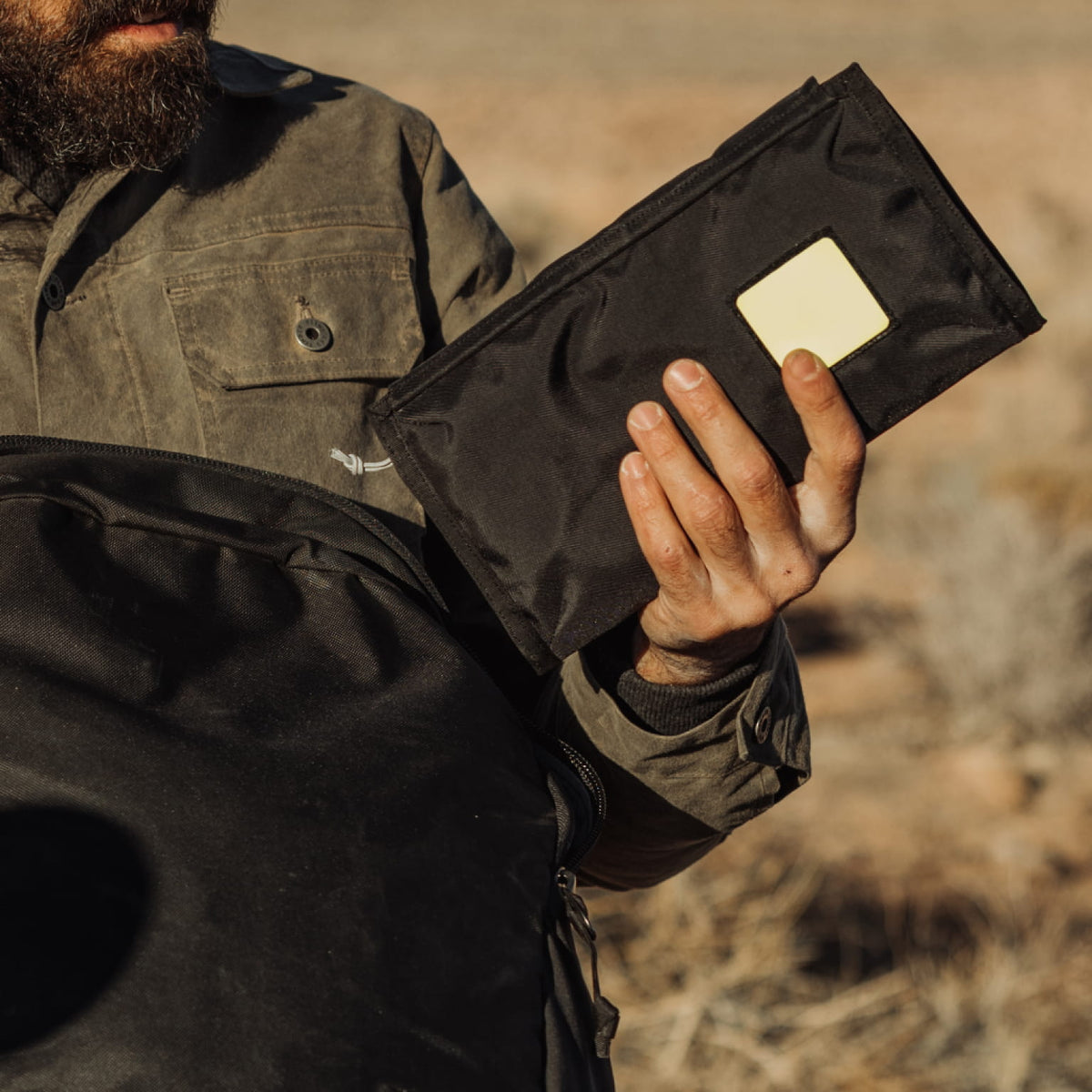 CIVIC ACCESS POUCH 1L IN SOLUTION DYED BLACK - moto bag [13009a-SBK]