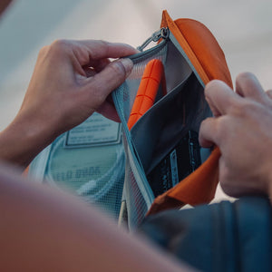 CAP1 burnt orange interior divider pockets [13009a-BRO]