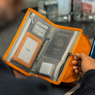CAP1 Burnt Orange open and packed with passport CAP1 Burnt Orange open and packed with passport [13009a-BRO