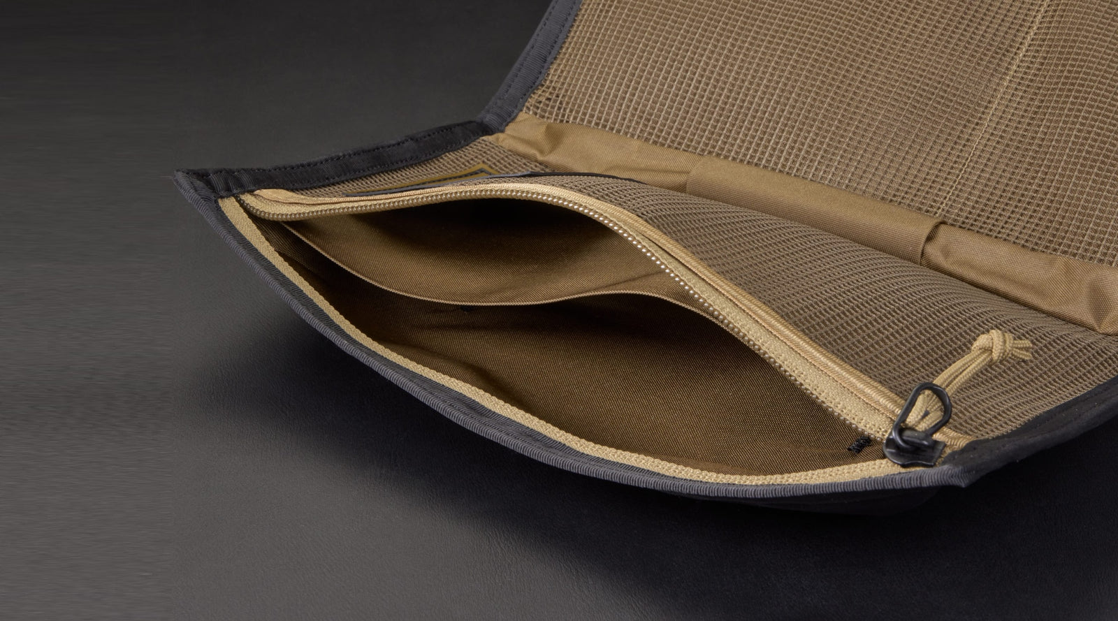 CIVIC Access Pouch 1L in X-Pac Black and Coyote Brown - Laminated Dividers