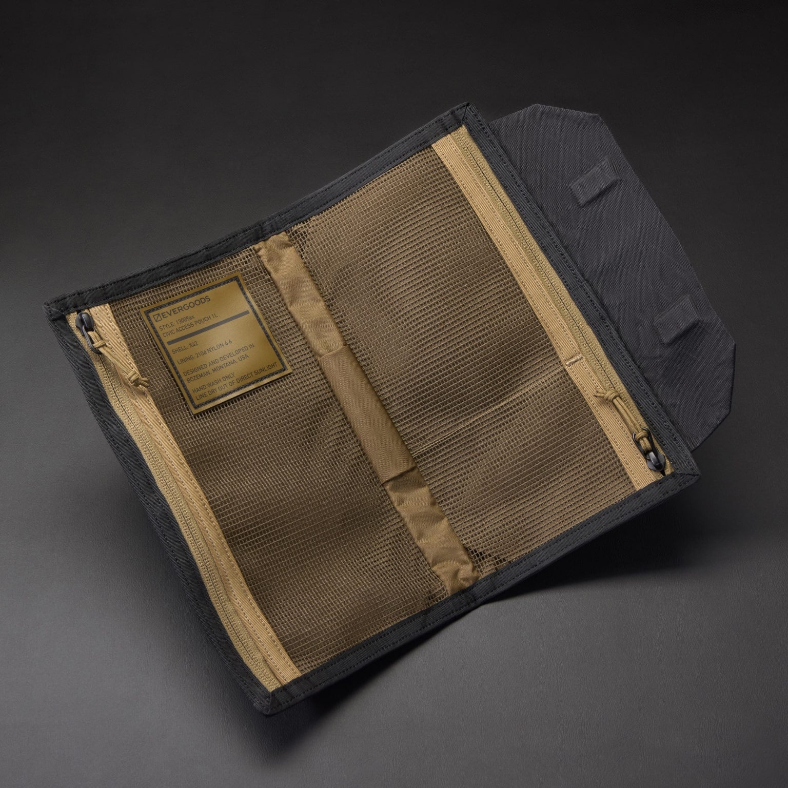 CIVIC Access Pouch 1L - X-Pac Black and Coyote - Front