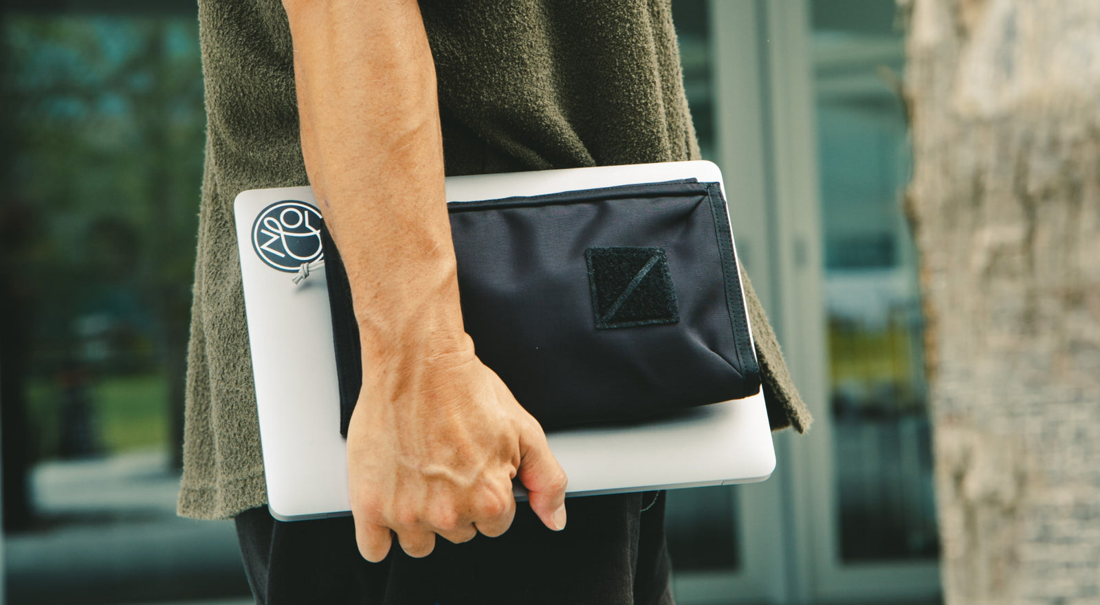 CIVIC Access Pouch 1L - CAP1 - in Solution Dyed Black as a remote work pouch