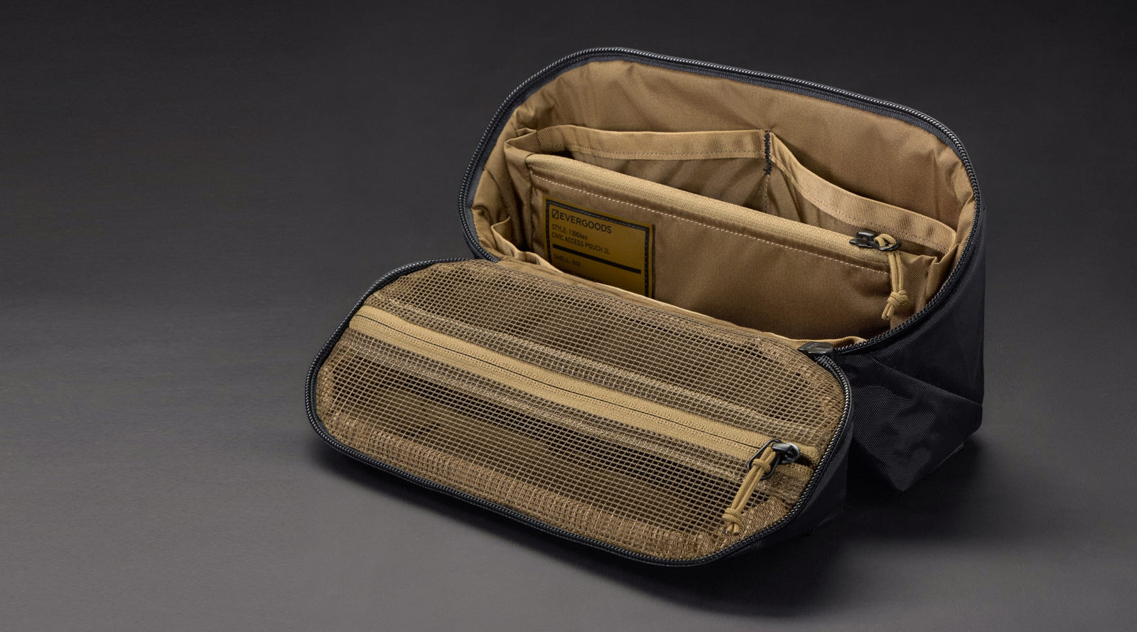 CIVIC Access Pouch 2L in X-Pac Black and Coyote Brown - CAP2 - Stands Upright
