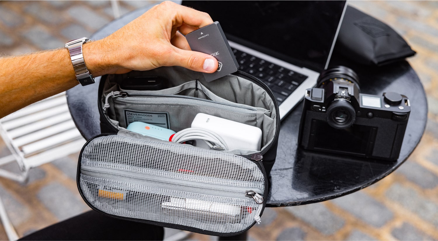 CIVIC Access Pouch 2L - CAP2 - in Solution Dyed Black - remote work tech pouch