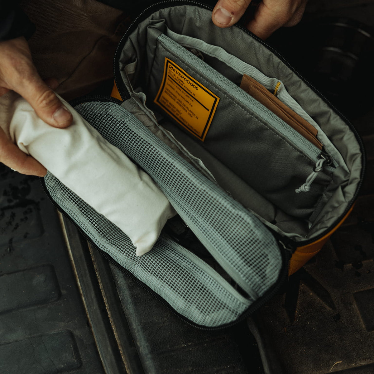 CIVIC Access Pouch 2L in Expedition Yellow - CAP2 - mesh pocket access [13006a-EXY]