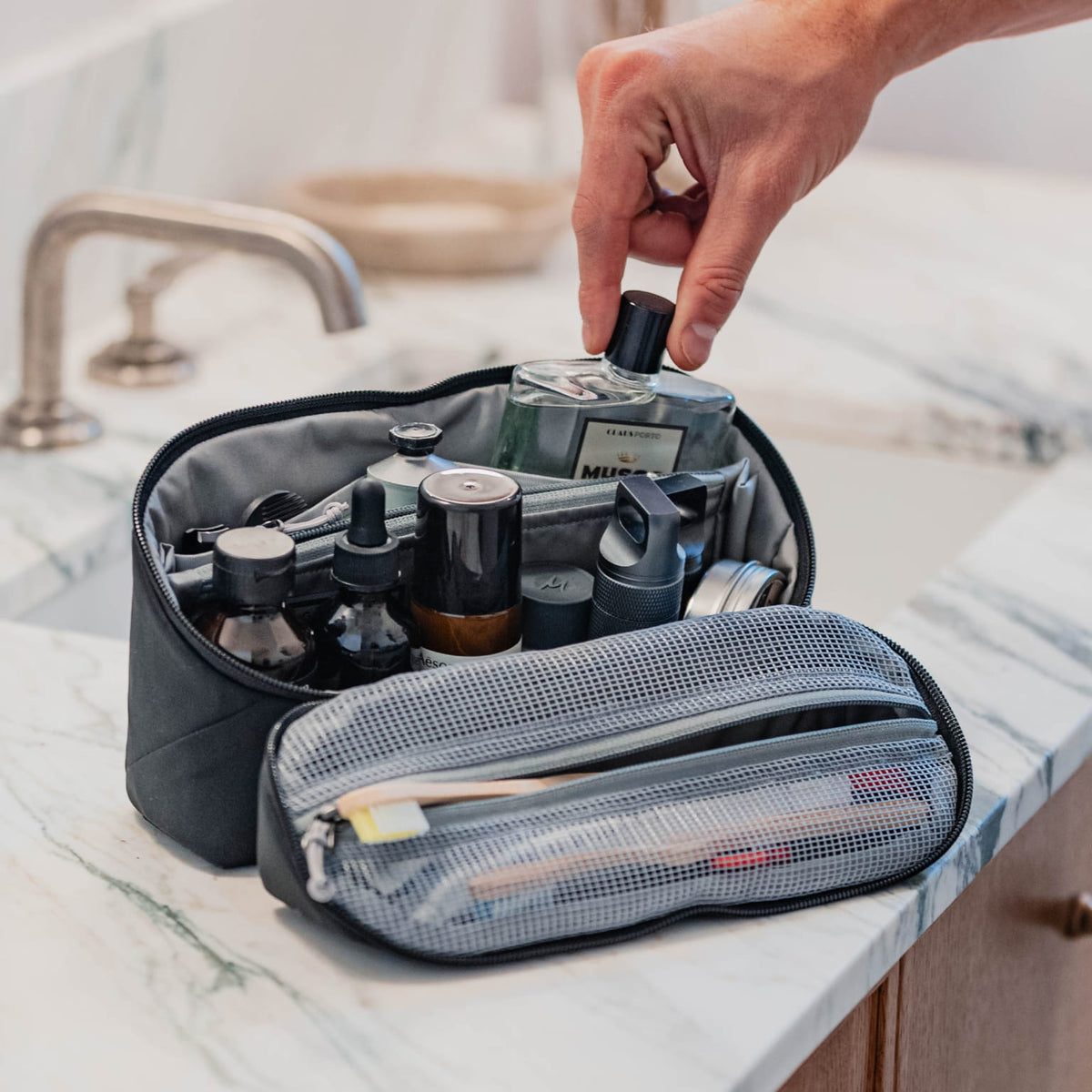 CIVIC Access Pouch 2L in Solution Dyed Black - Toiletries [13006a-SBK]