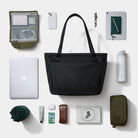 CIVIC Daily Tote 24L in Solution Dyed Black - CDT24 - grid laydown of everyday gear CIVIC Daily Tote 24L in Solution Dyed Black - CDT24 - grid laydown of everyday gear [13024a-SBK