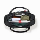 CIVIC Daily Tote 24L in Solution Dyed Black - CDT24 - main closure open, packed with gear for everyday CIVIC Daily Tote 24L in Solution Dyed Black - CDT24 - main closure open, packed with gear for everyday [13024a-SBK