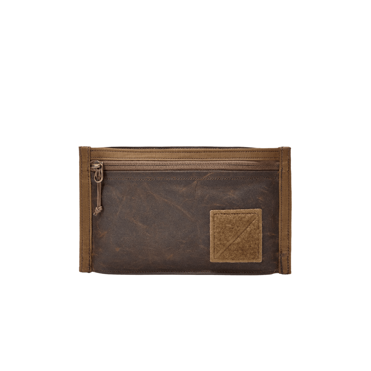 CIVIC Flat Pouch - Waxed Canvas Tan Front