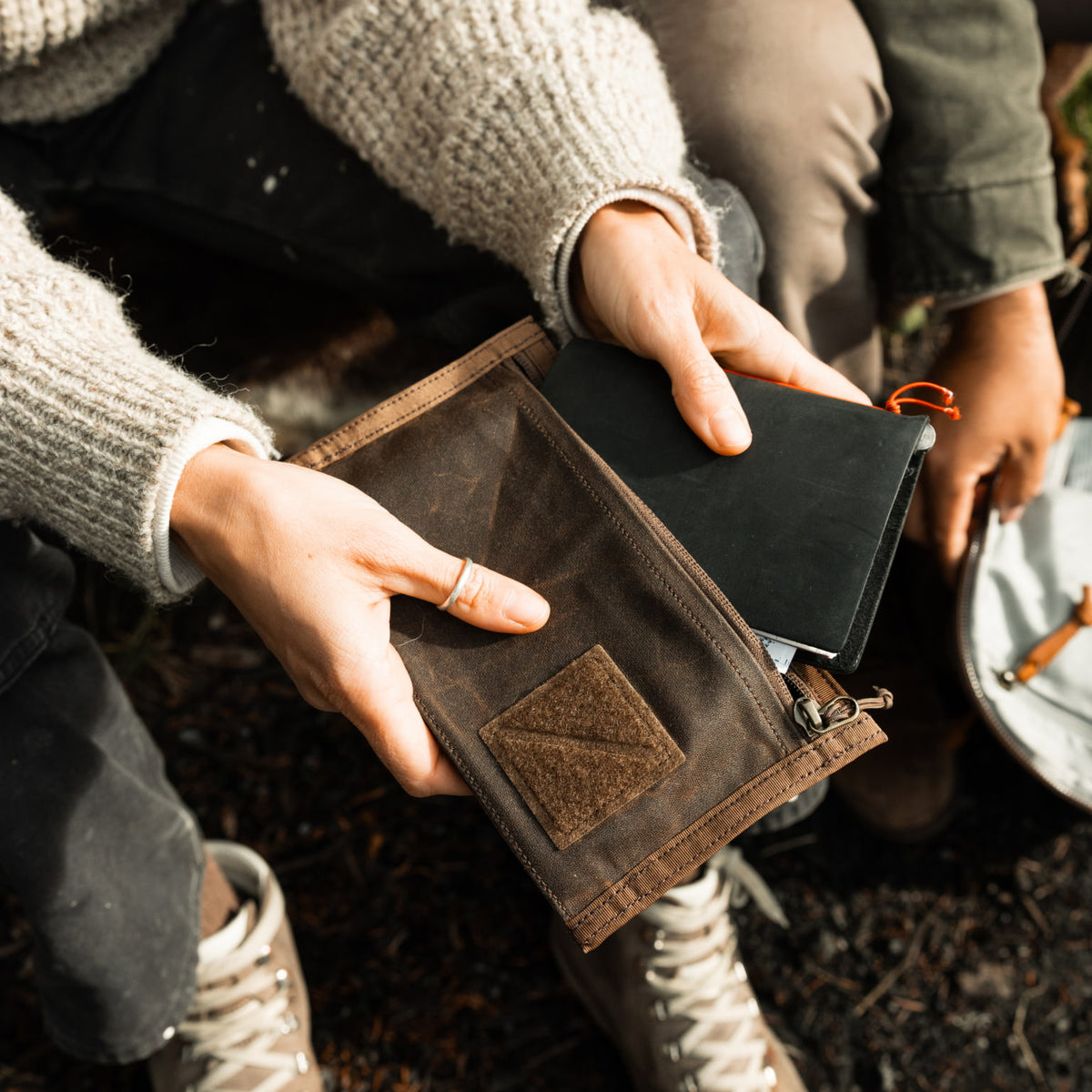 CIVIC Flat Pouch - Waxed Canvas Wallet