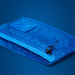 CIVIC Access Pouch - CFP - Blue Flame - side video of polycord zipper