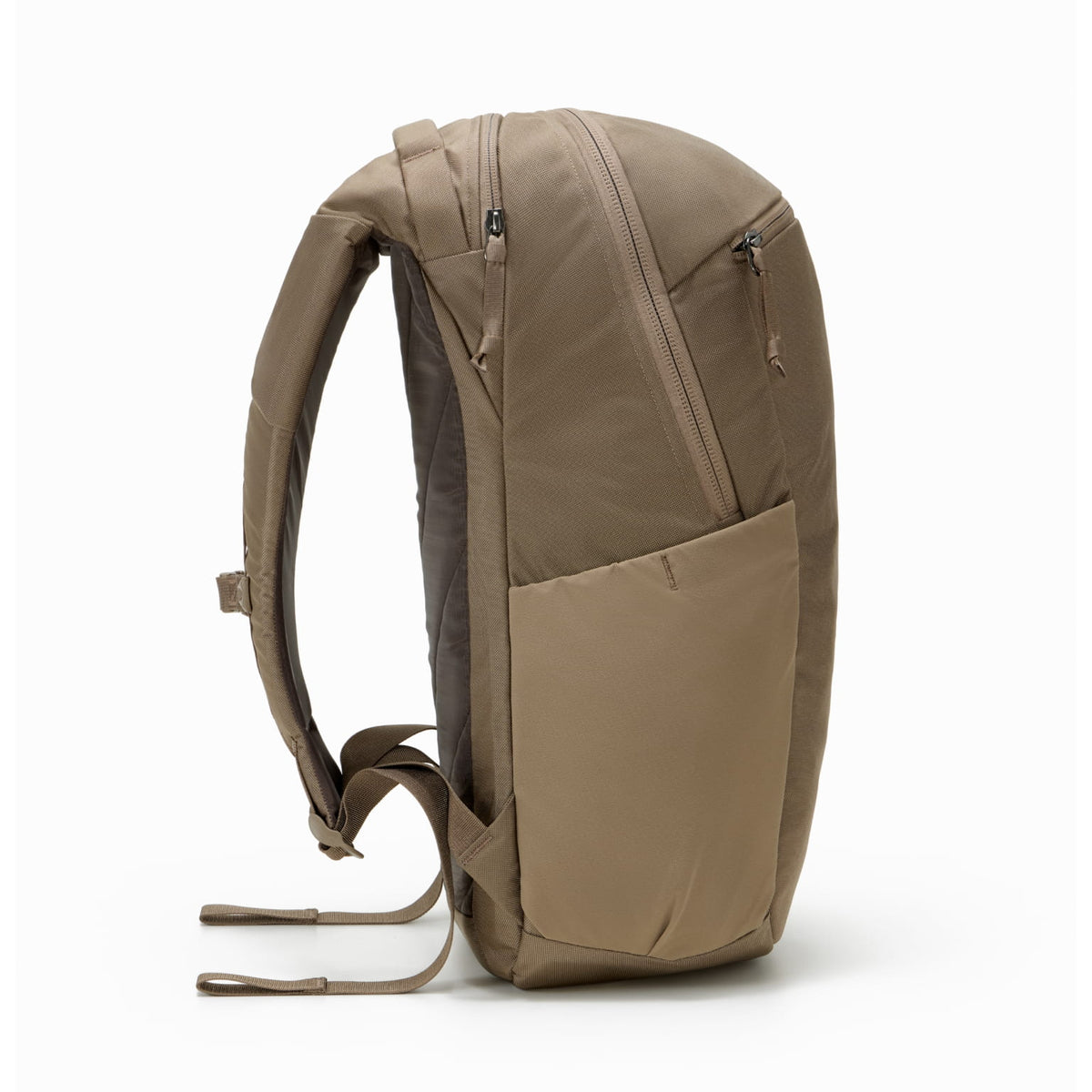 CIVIC Half Zip 22L in Fossil Brown - water bottle pockets [13003d-FBN]