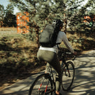 CIVIC Half Zip 22l in Solution Dyed Black - worn while biking CIVIC Half Zip 22l in Solution Dyed Black - worn while biking [13003d-SBK