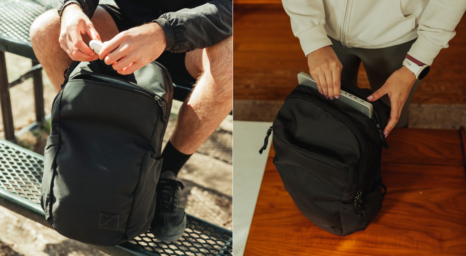 CIVIC Half Zip laptop pocket and external lid pocket