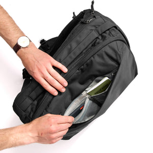 CIVIC Panel Loader CPL 24L Solution Dyed Black front organization pockets [13001c-SBK]