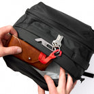 CIVIC Panel Loader CPL 24L Solution Dyed Black back pocket with red key leash CIVIC Panel Loader CPL 24L Solution Dyed Black back pocket with red key leash [13001c-SBK