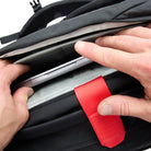 CIVIC Panel Loader CPL 24L Solution Dyed Black laptop sleeve with red strap  CIVIC Panel Loader CPL 24L Solution Dyed Black laptop sleeve with red strap  [13001c-SBK