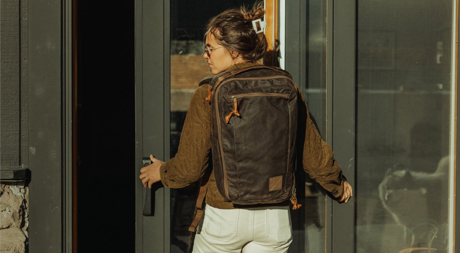 CIVIC Travel Bag in Waxed Canvas - shell textile built by halley stevensons