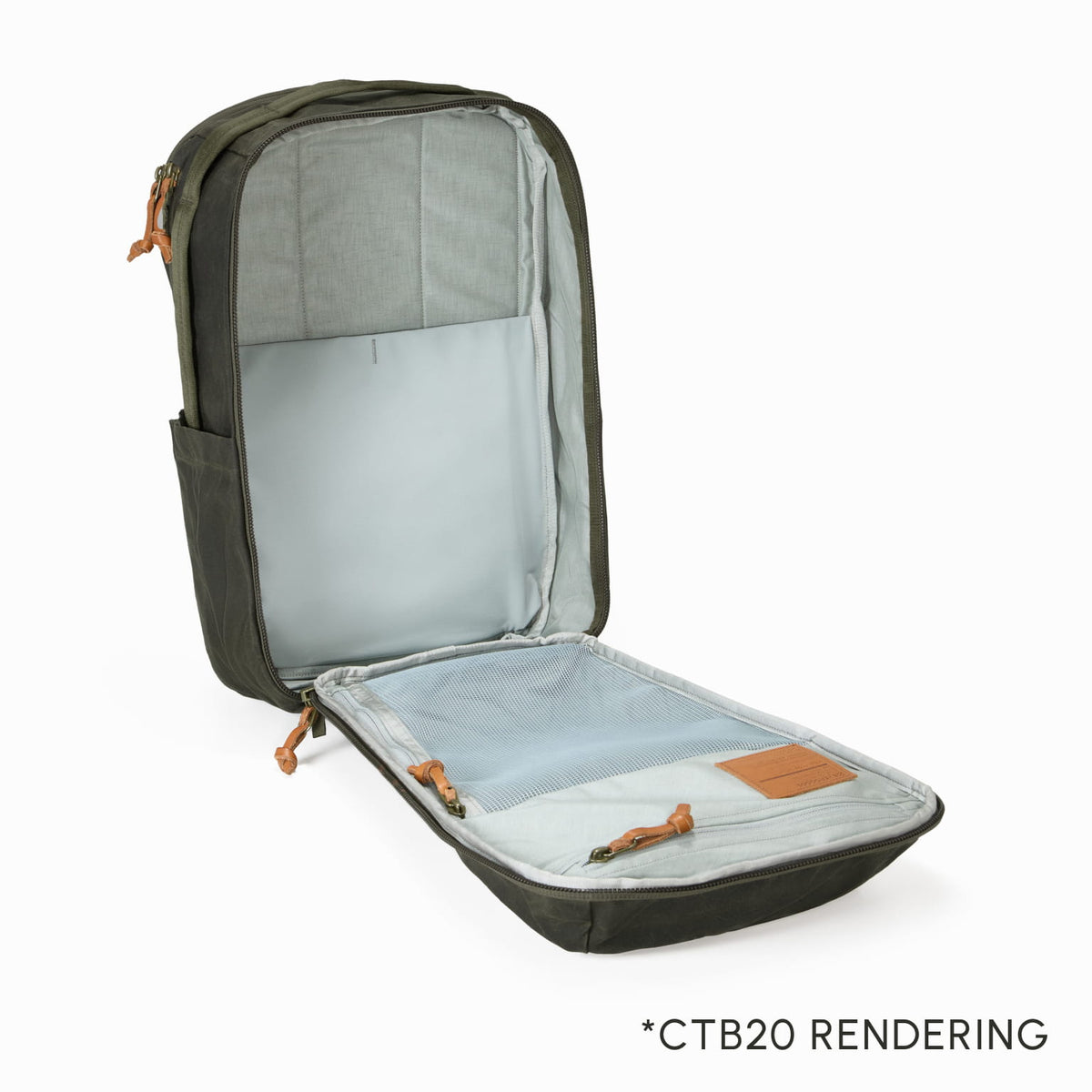 Civic Travel Bag 20L in Waxed Olive