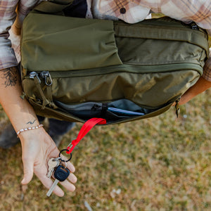CIVIC Travel Bag 20L - CTB20 - OD Green  - Red Key Leash [13019c-ODG]