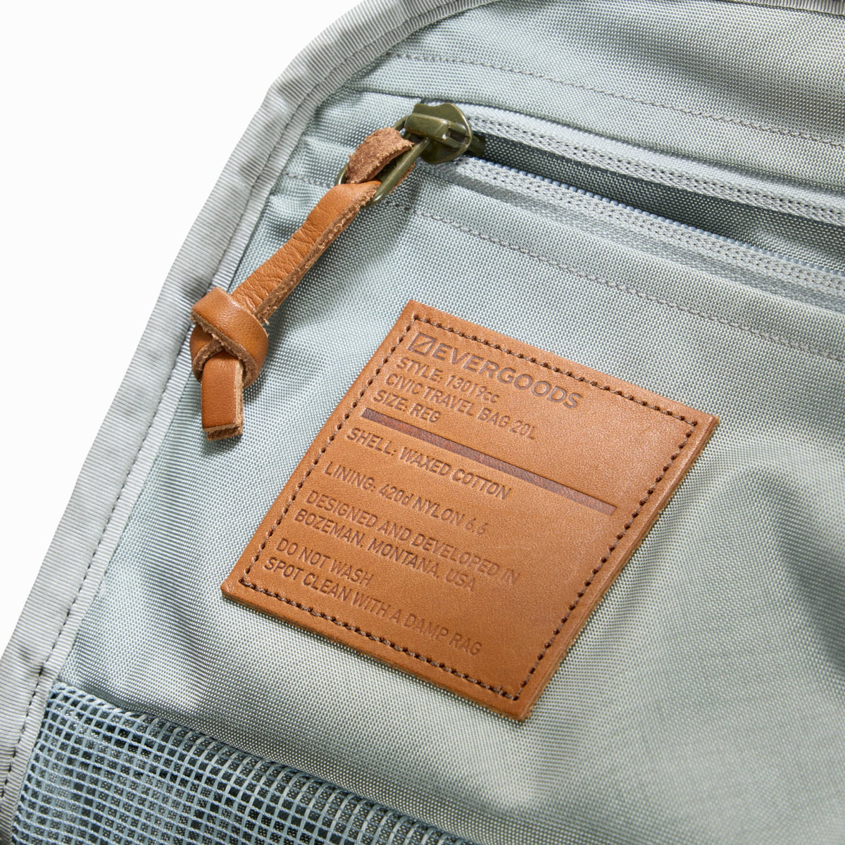 CIVIC Travel Bag 20L in Waxed Canvas - Waxed Tan - Style Label [13019cc-WTN]