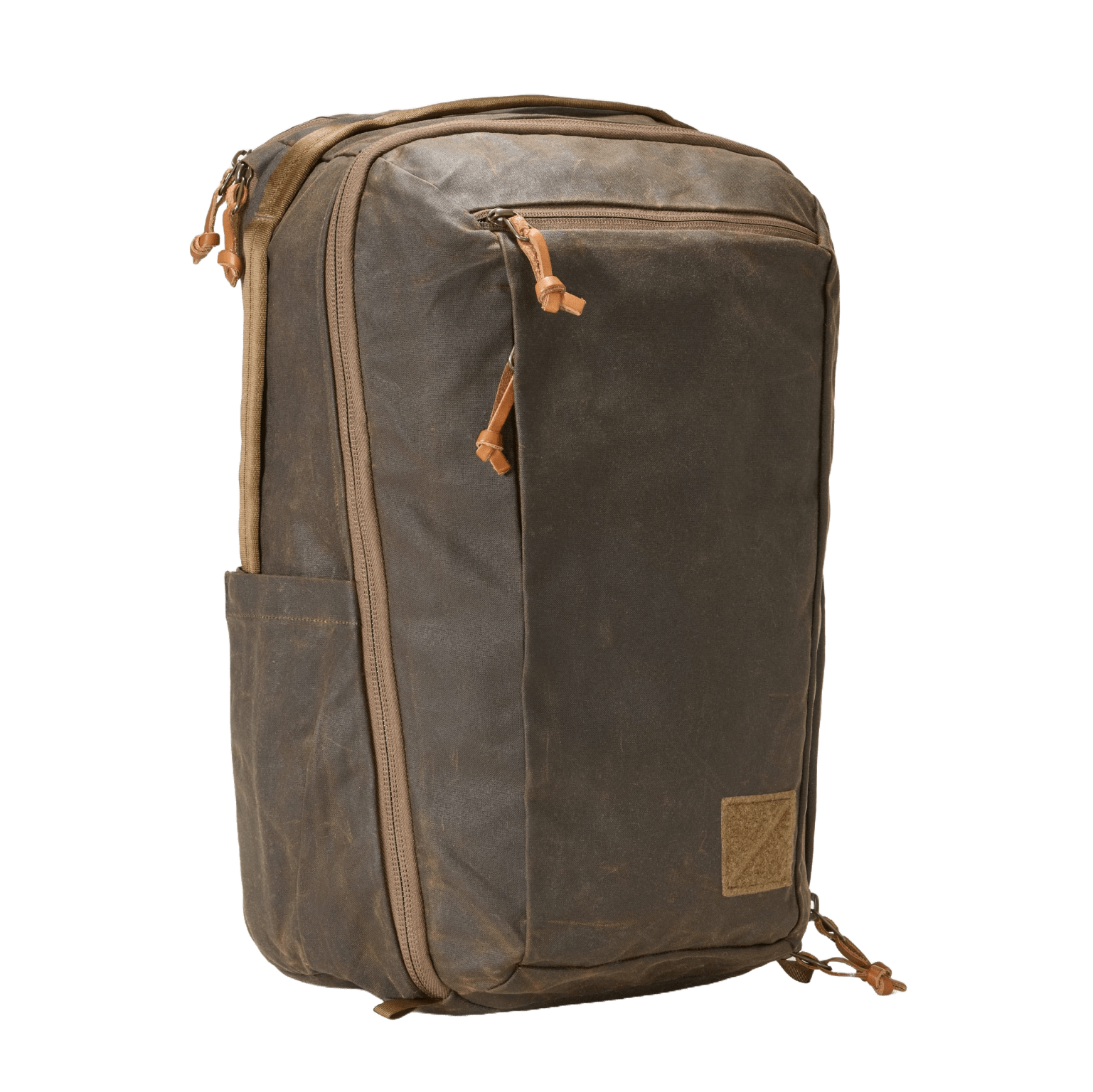 CIVIC Travel Bag 26L in Waxed Canvas - Waxed Tan - Front [13012cc-WTN]