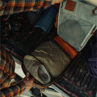 CIVIC Travel Bag 26L in Waxed Canvas - Waxed Tan - panel loading opening CIVIC Travel Bag 26L in Waxed Canvas - Waxed Tan - panel loading opening [13012cc-WTN