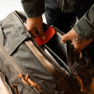 CIVIC Travel Bag 26L in Waxed Tan Canvas - Laptop Sleeve CIVIC Travel Bag 26L in Waxed Tan Canvas - Laptop Sleeve [13012cc-WTN