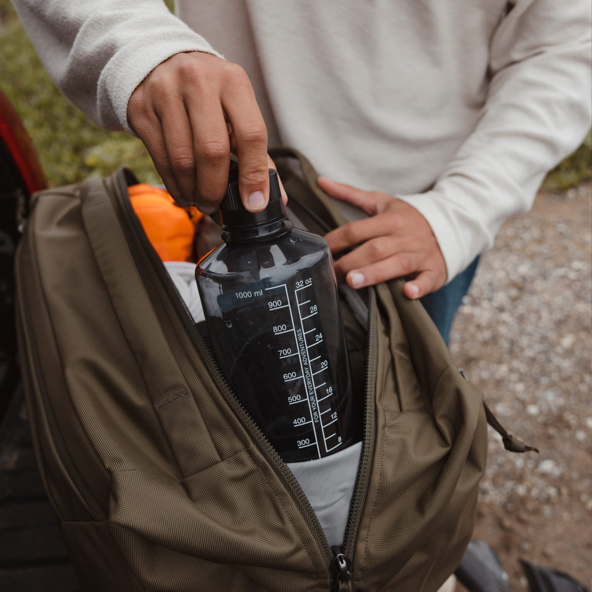 TD25L OD Green Collapsible Water Bottle Pockets [13023d-ODG]