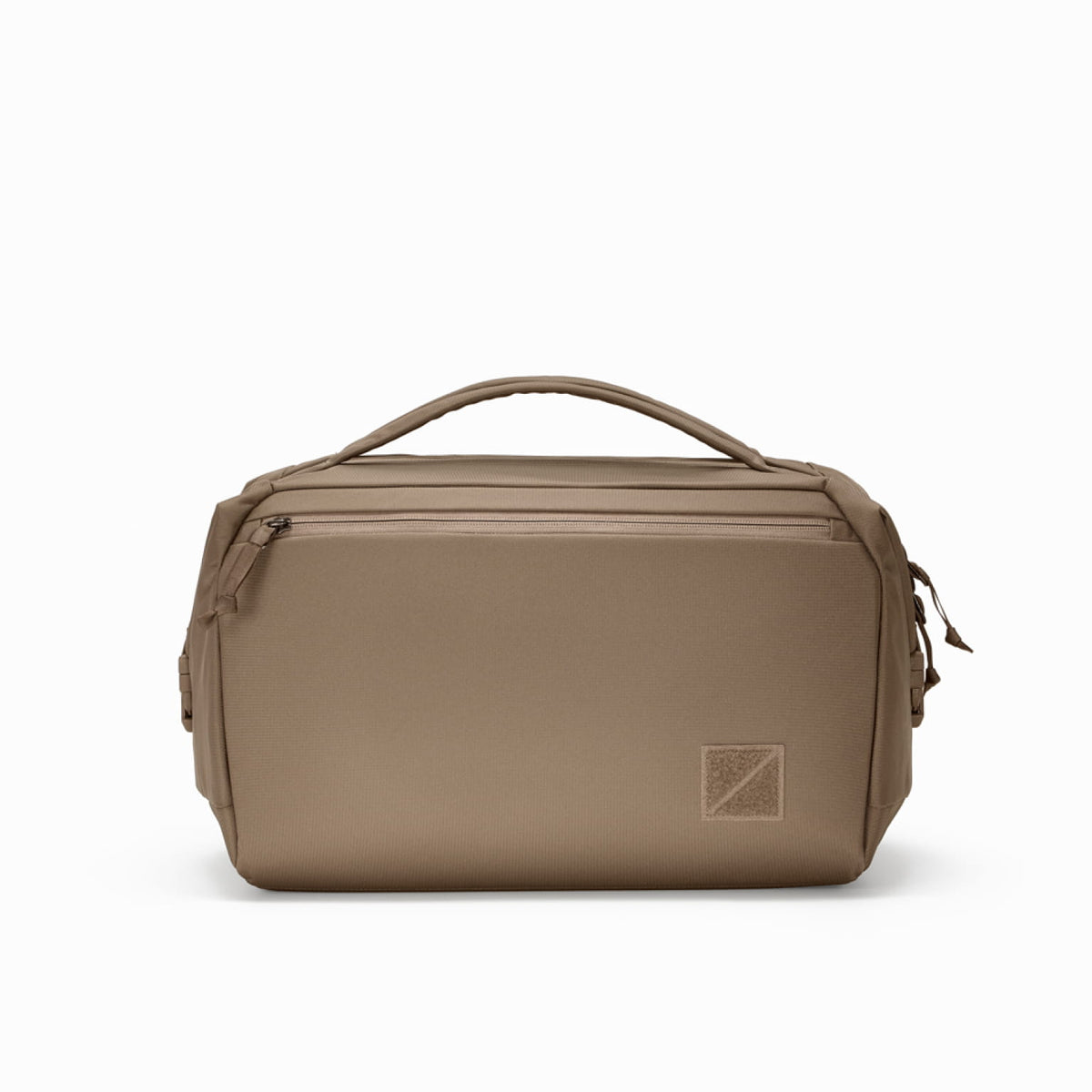 Transit Duffel 25L in Fossil Brown - side profile view [13023d-FBN]