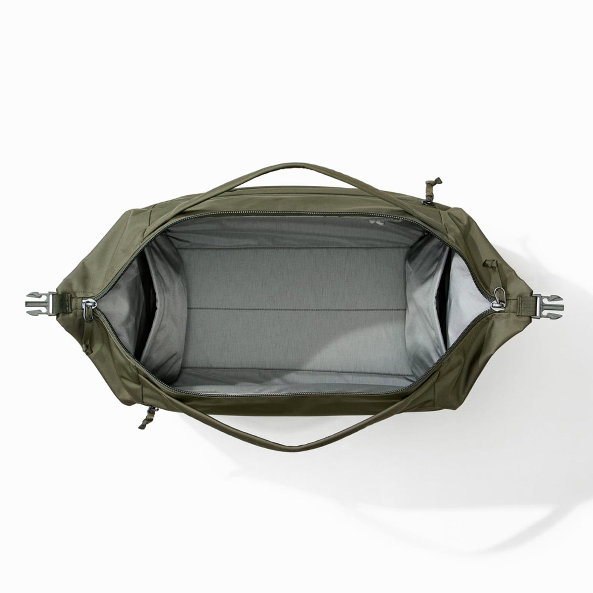 Transit Duffel 35L in OD Green open and unpacked [13014d-ODG]