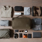 Transit Duffel 35L in OD Green grid laydown Transit Duffel 35L in OD Green grid laydown [13014d-ODG