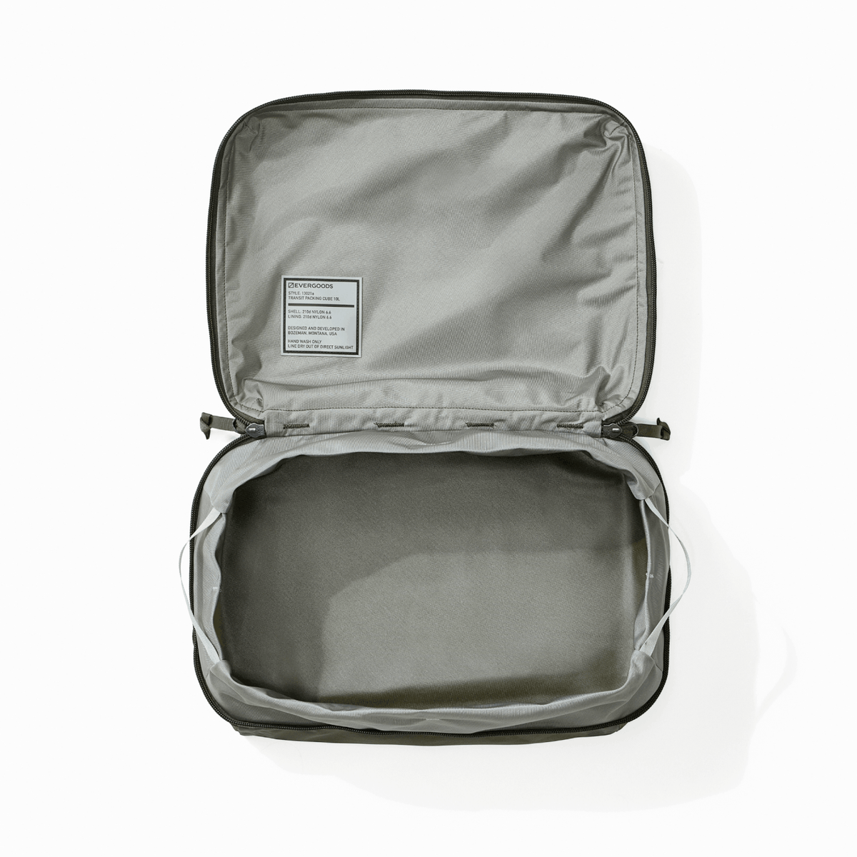 Transit Packing Cube 10L - OD Green - open wide [13021a-ODG]