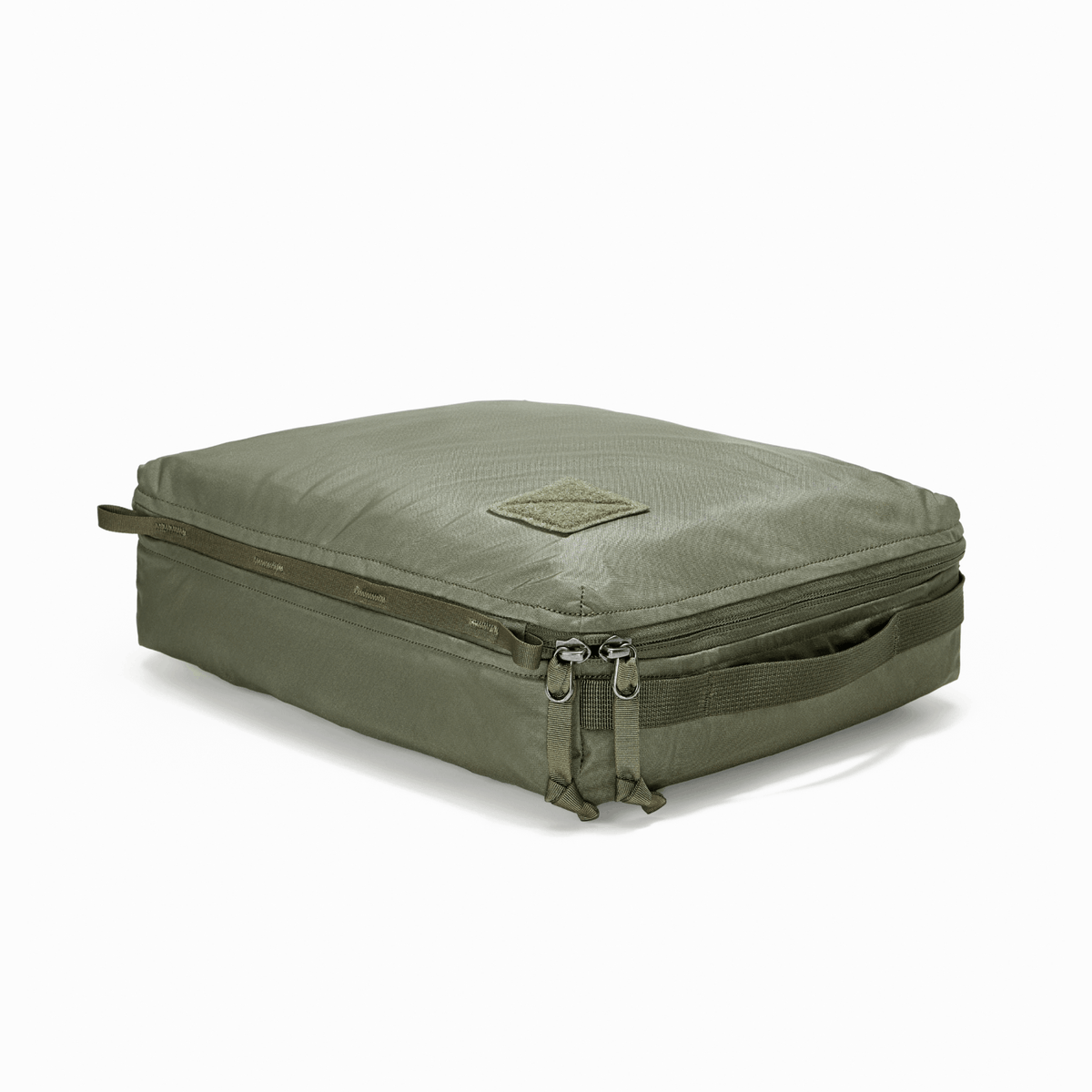 Transit Packing Cube 10L - OD Green - laid down and packed [13021a-ODG]